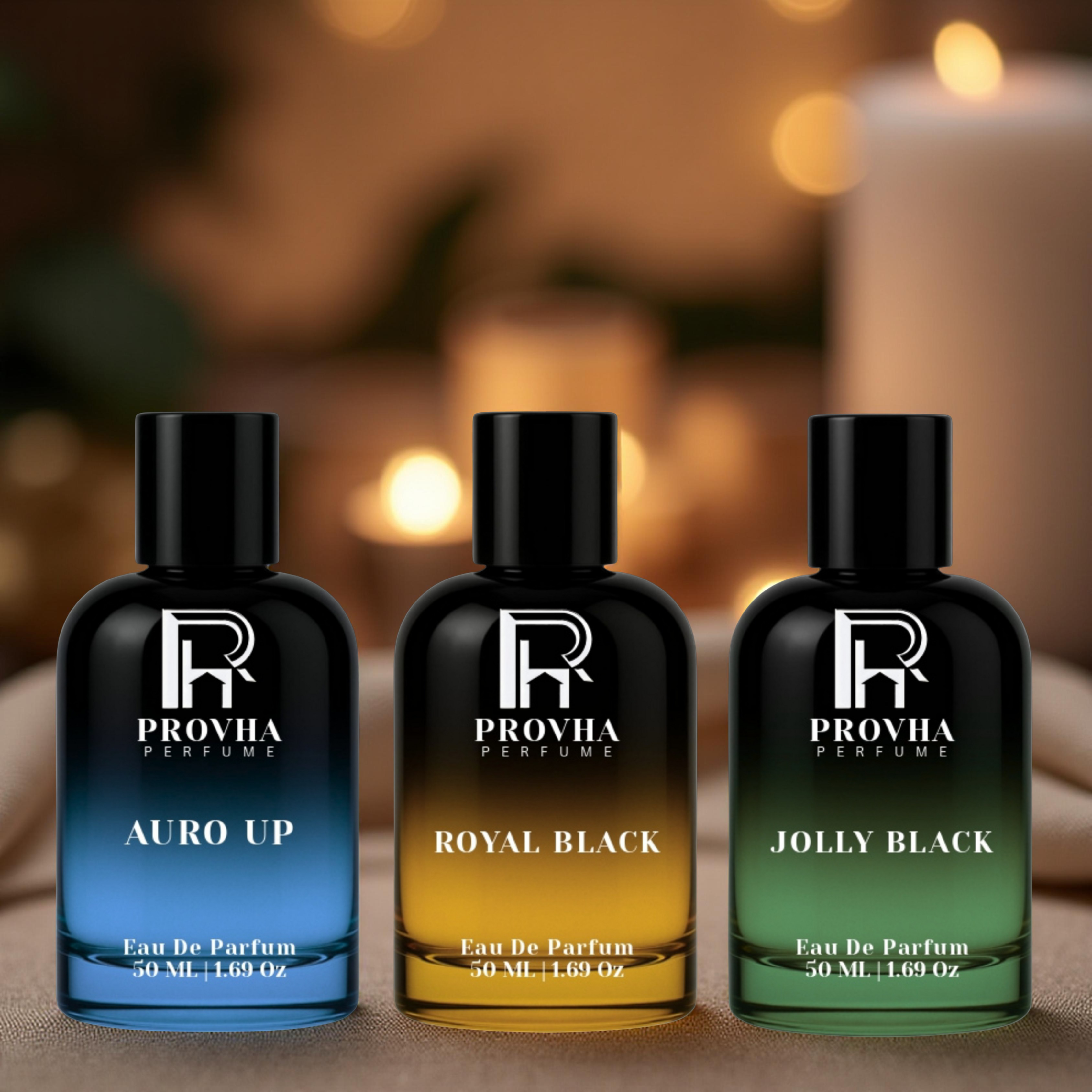 Auro Up Perfume, Royal Black Perfume and Jolly Black Perfume
